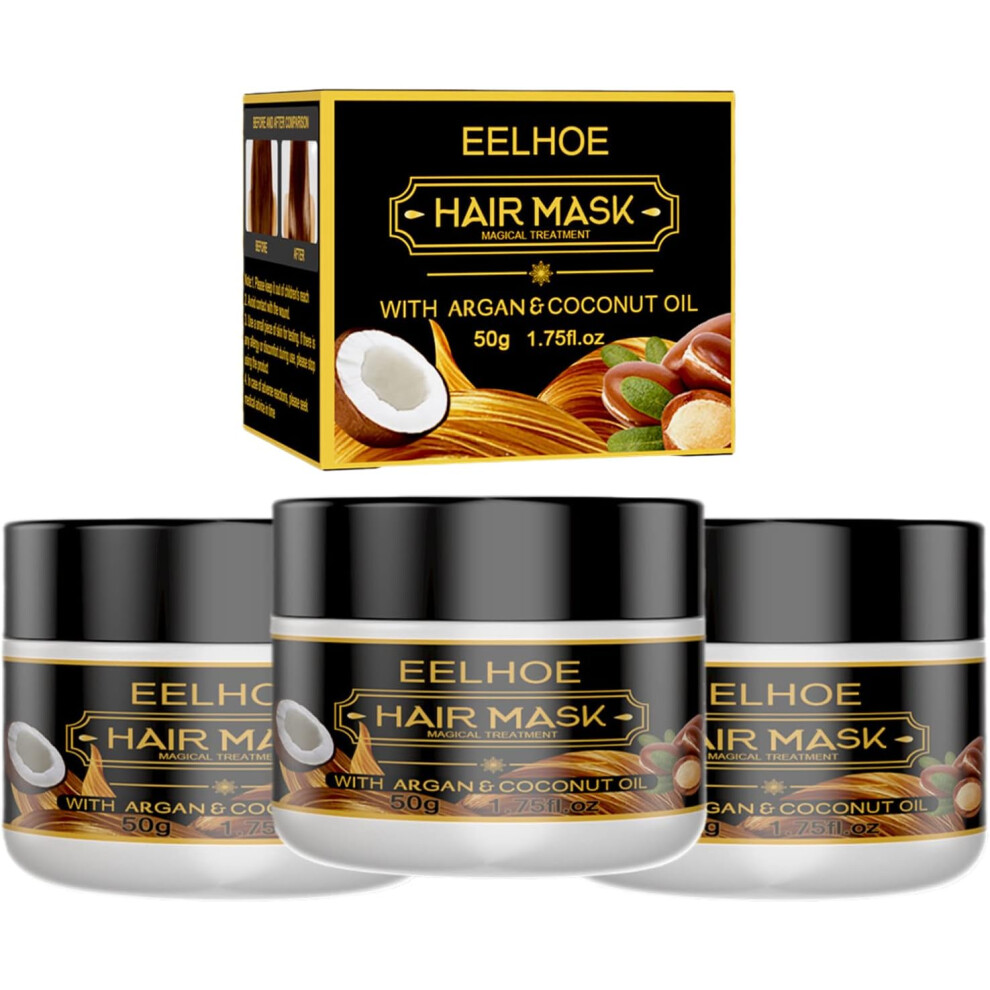 Gogerstar 3Pcs Keratin Hair Mask, Hair Repair, Keratin Mask For Dry&Damaged Hair, 50G