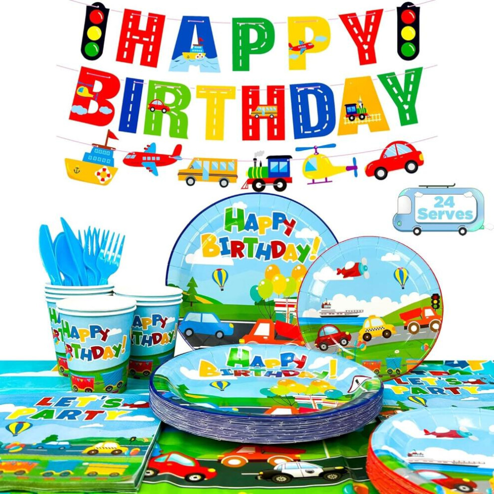 Transportation Birthday Party Tableware,Transportation Theme Tableware