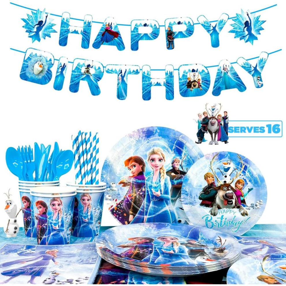 Frozen Birthday Party Tableware Set, Frozen Birthday Party Decorations