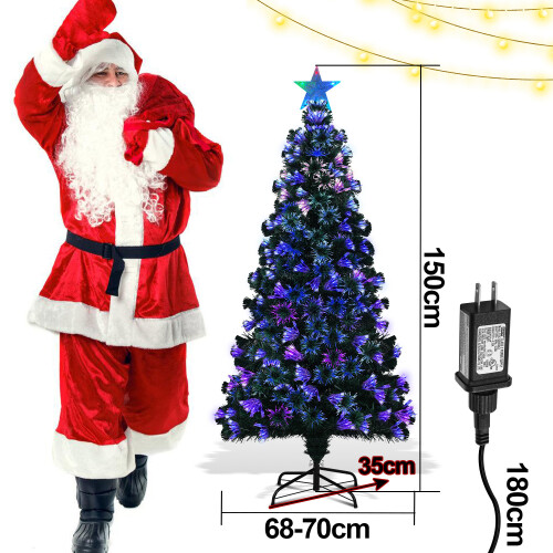 (5ft /150cm) Fibre Optic Christmas Tree,4FT, 5FT and 6FT