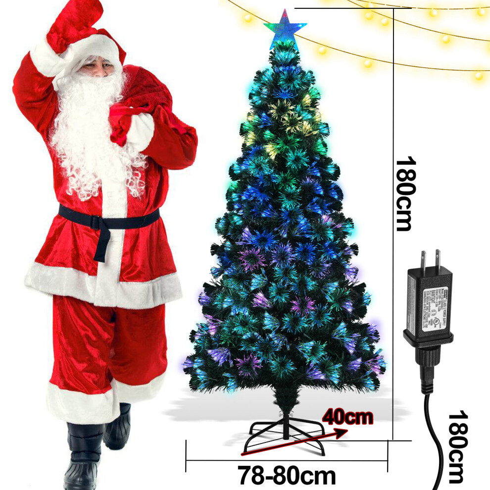 (6ft /180cm) Fibre Optic Christmas Tree,4FT, 5FT and 6FT