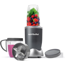 (Graphite) nutribullet Blender 600 Series - Powerful 20,000 RPM Extractor Blends Frozen Fruit, Nuts & Ice - 7 Piece Kit Includes 1x Tall Cup, 1x Short Cup