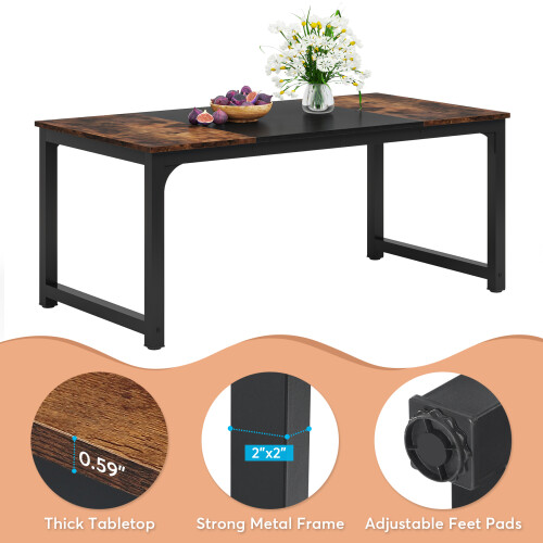 Tribesigns Tribesigns 160 x 80 cm Dining Table, Kitchen Table for 4-6 Person 1