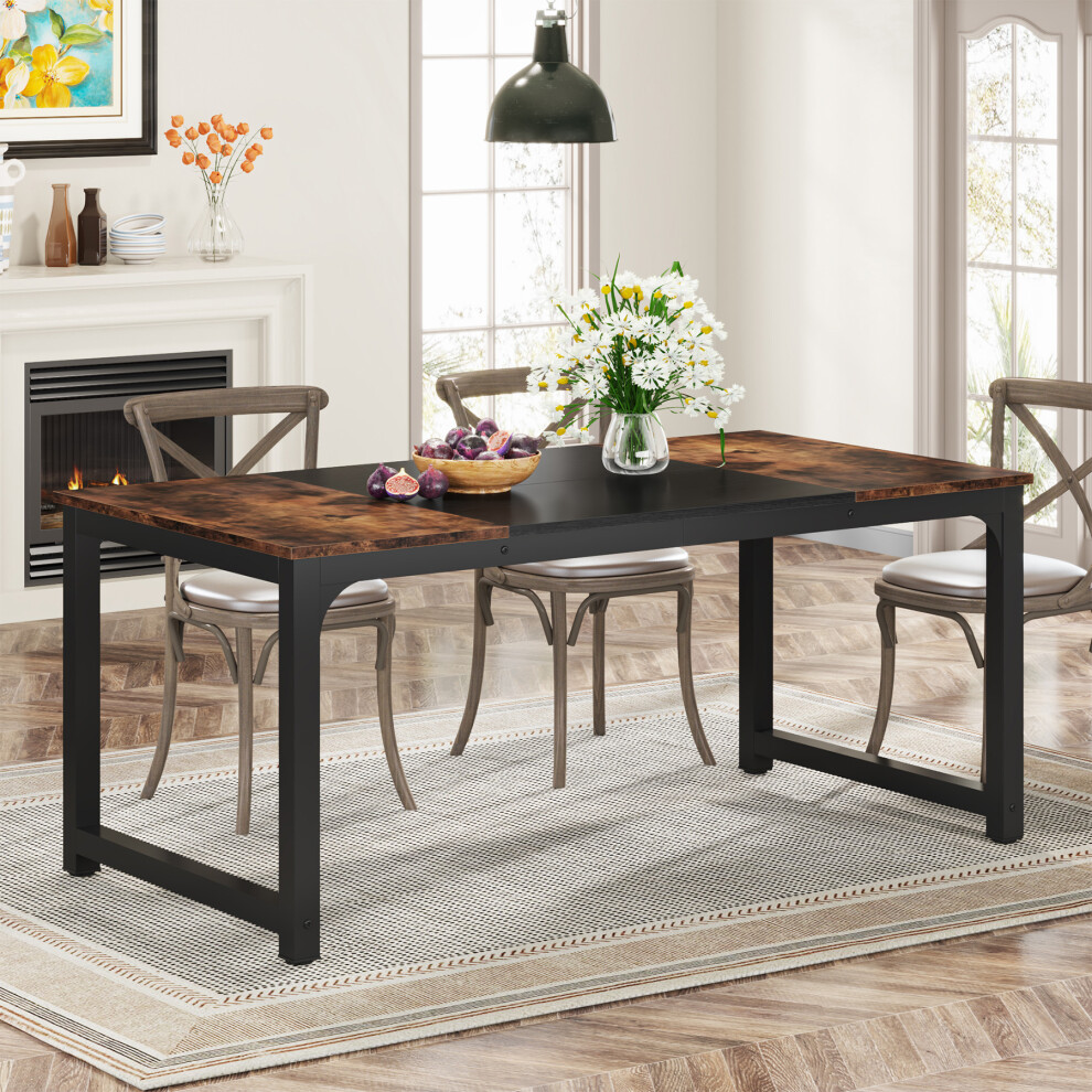 Tribesigns 160 x 80 cm Dining Table, Kitchen Table for 4-6 Person