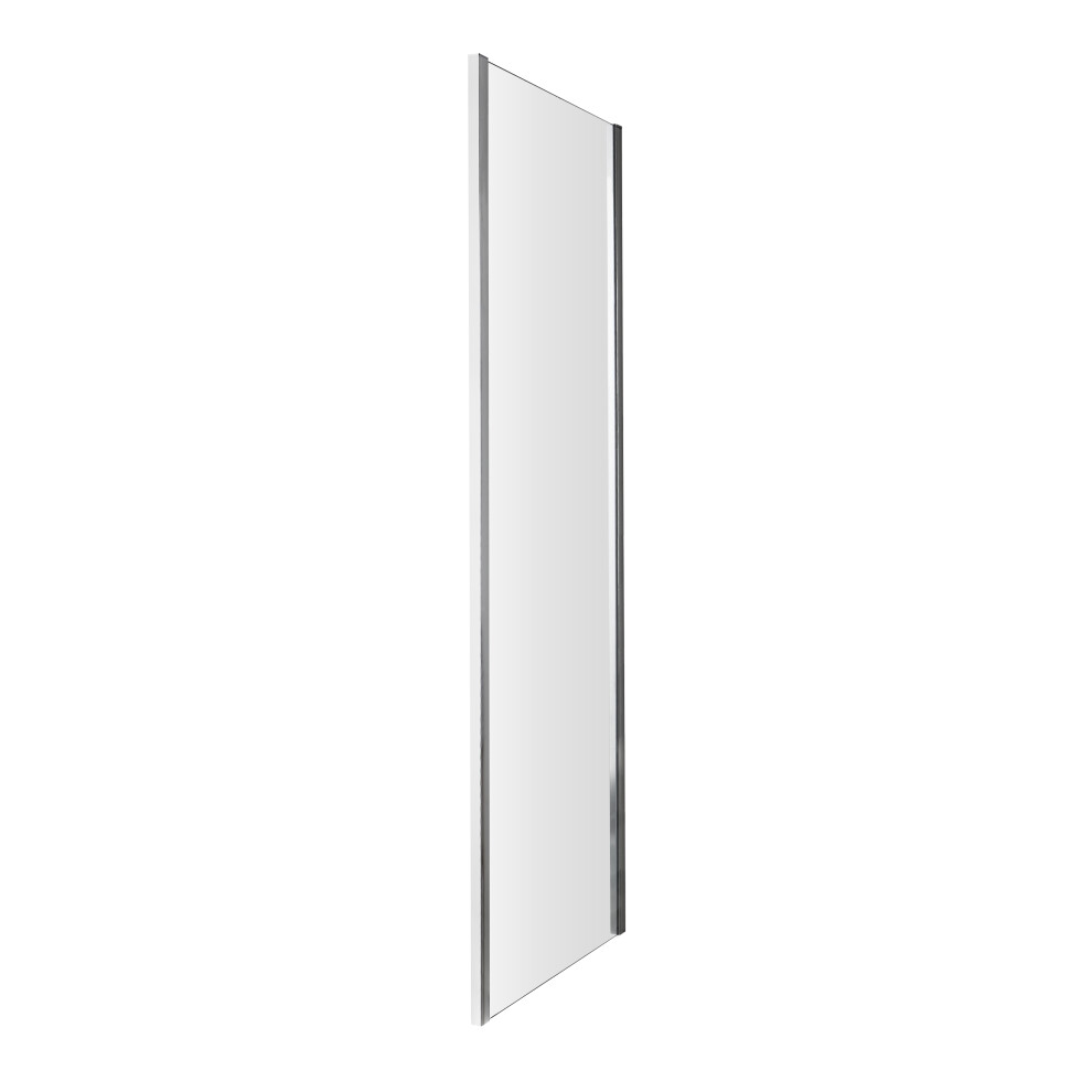 Contemporary 5mm Toughened Safety Glass Side Panel - 760mm - Chrome - Balterley