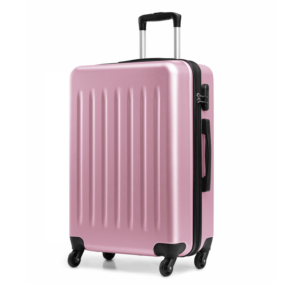 (28 Inch) Hard Shell Luggage Suitcase Set Travel Trolley Case With 3 Size Pink