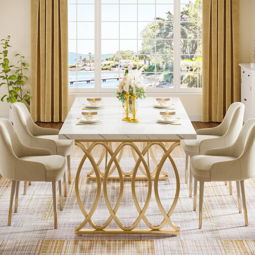 Tribesigns Tribesigns Dining Table for 4-6 People, Rectangular Kitchen Table 1