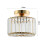 Living And Home Round Shape Crystal Mount Ceiling Light Gold 6