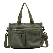 (Green) Solid Color Corduroy Shoulder Bag for Modern Professionals Functional and Compact Handbag for Daily Use