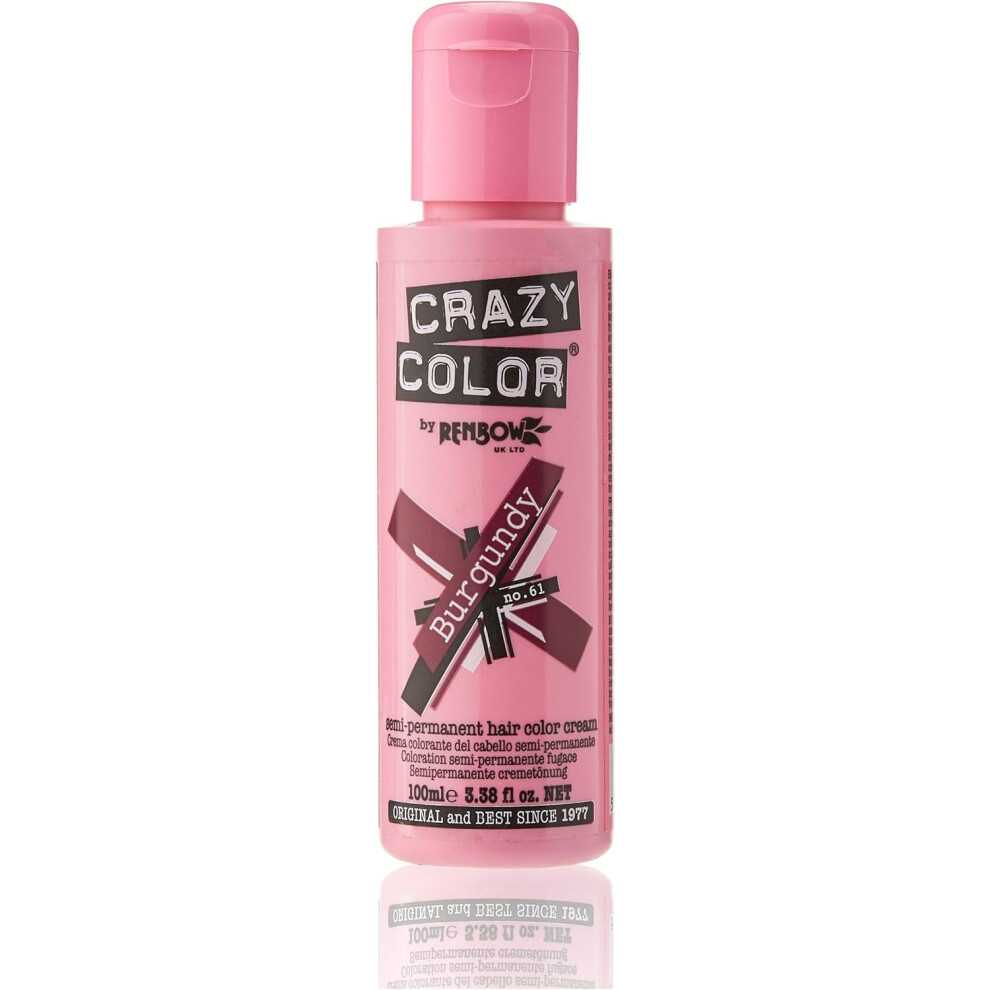 Crazy Cream,Not,Specified Color Semi Permanent Hair Color Cream Burgundy 10 Ml