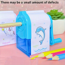 (blue) Cute Unicorn Dolphin Mechanical Sharpener For Pencil School Office Supplies