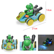 (RC Green Yoshi car) Super Mario Bros Cart Vehicle Figures Model Toy Mario Luigi Yoshi Toad Remote Control Car