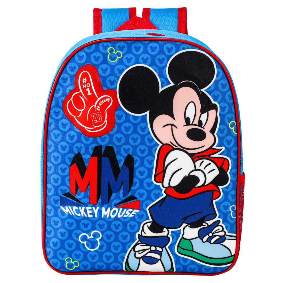 Disney Mickey Mouse Cool Dude Character Backpack Boys Blue Children