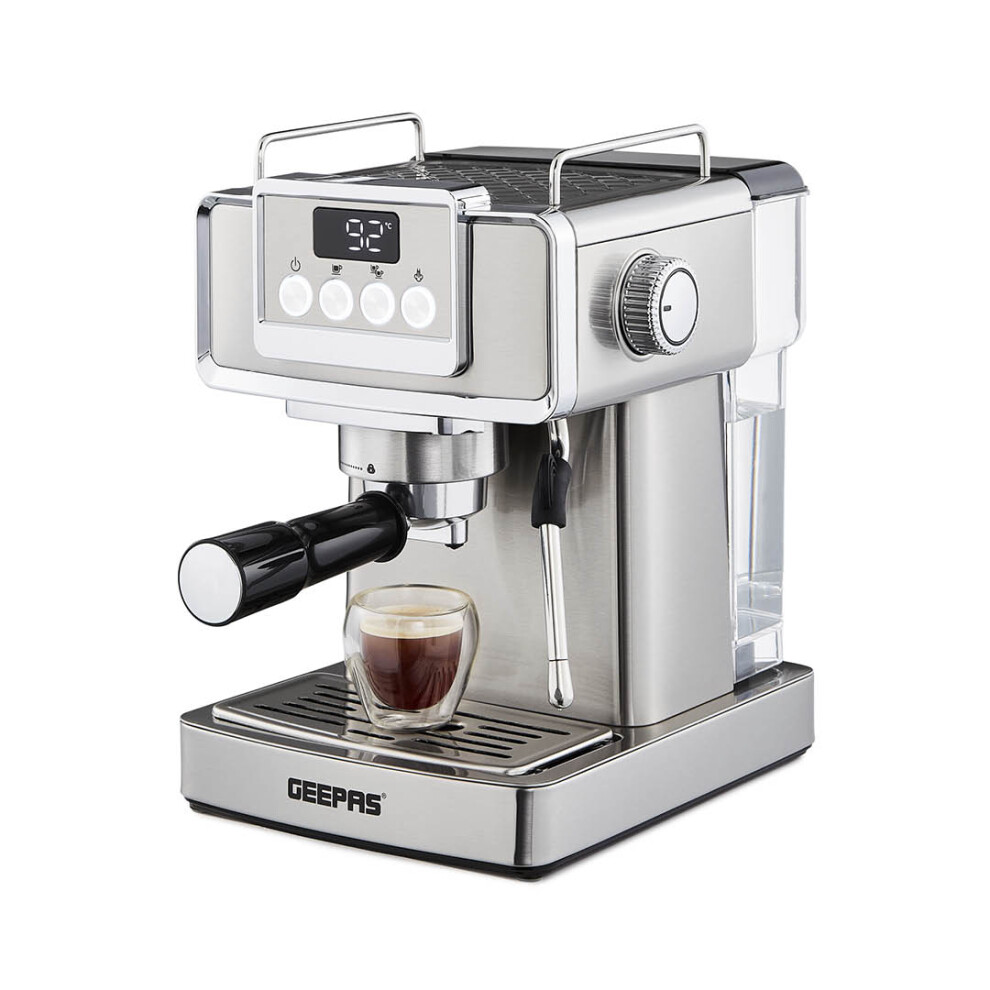 Luxury 20-Bar Espresso Silver Coffee Machine