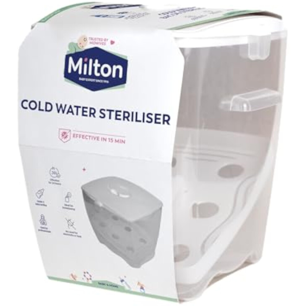 Milton Cold Water Steriliser (White), Packaging may vary