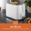 GEEPAS (White) Geepas 2 Slice Bread Toaster 7 Browning Level 8