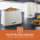 GEEPAS (White) Geepas 2 Slice Bread Toaster Texture Design 8