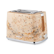 (Cream) Geepas 2 Slice Bread Toaster Texture Design
