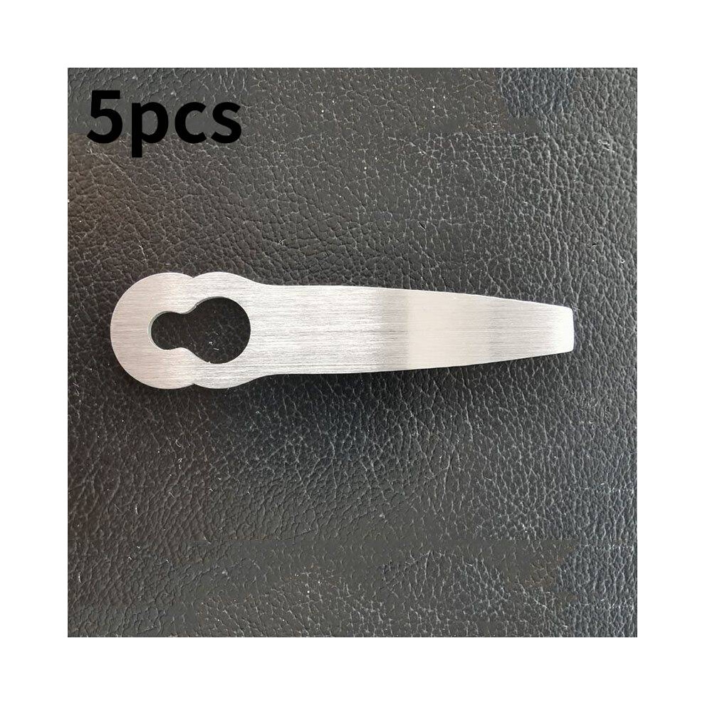 Dinamr (12*7Mm) Metal 5Pcs Blades Cutter Replace For Cordless Grass Trimmer Strimmer Tool Garden