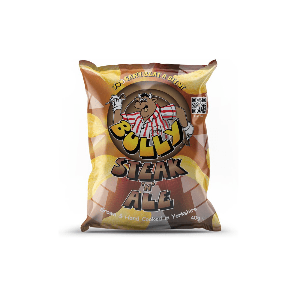 Bully Steak N' Ale Crisps 24 x 40g packs