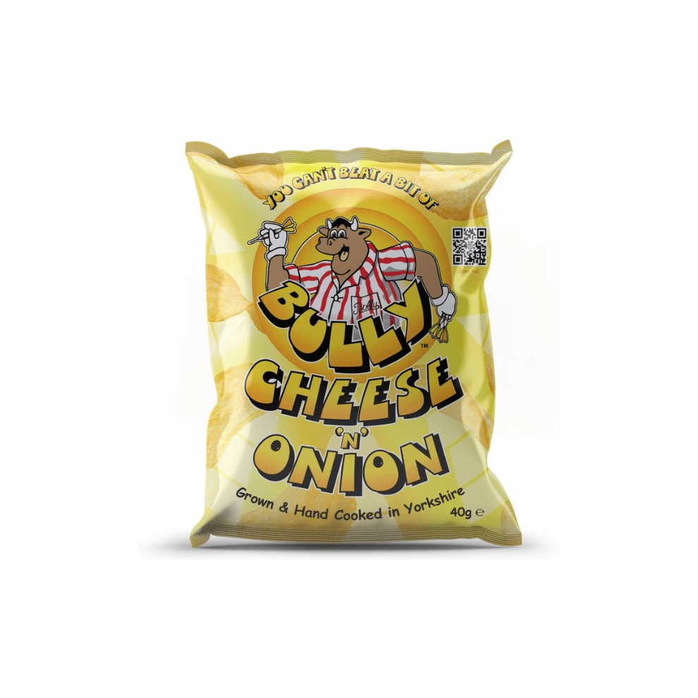 BULLY Cheese 'N' Onion Crisps 24 x 40g packs