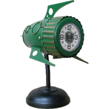 Spaceship Style Desk Clock | GREEN | Outer Space Inspired Theme