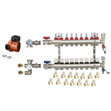 (9 PORT) Water Underfloor Heating Kit 1 - 12 Ports with Pump and Blending Valve Set