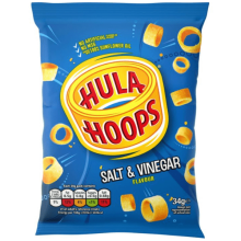 HULA HOOPS Salt & Vinegar 32 X 34g