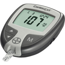 CONTOUR XT BLOOD GLUCOSE METER,WITH TEST STRIPS,LANCING,MICROLET,POUCH
