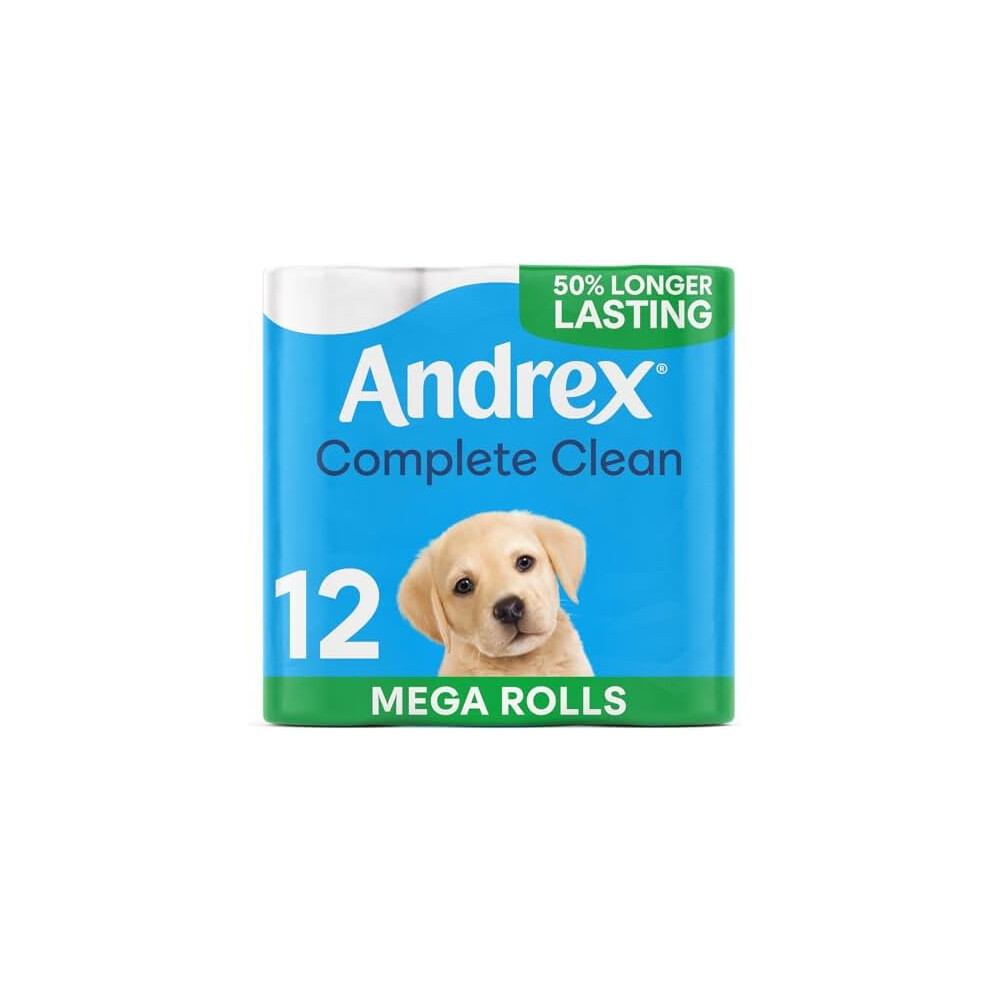 Andrex Classic Clean Mega Toilet Roll - 12 Mega XL Rolls