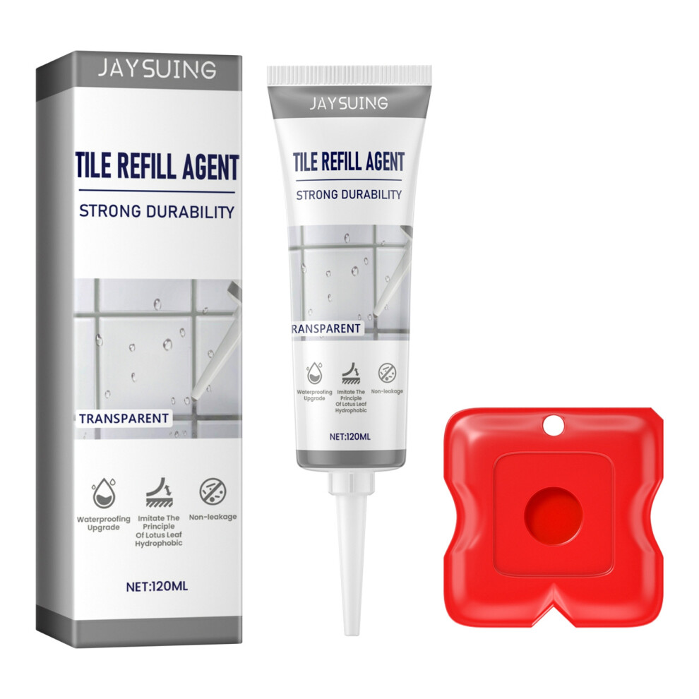 (Transparent) 120Ml Tile Gaps Replenishing Beauty Agent Grout Filling Adhesive Kit Waterproof Ceramic Glue Floors Gaps Filling Repair Agents 6187068733874