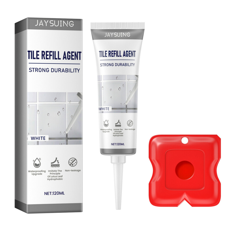 (White) 120Ml Tile Gaps Replenishing Beauty Agent Grout Filling Adhesive Kit Waterproof Ceramic Glue Floors Gaps Filling Repair Agents 6187068733881