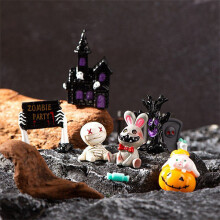 Figurines Pumpkin Skeleton Mummy Skull Micro Landscape Ornaments