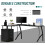 (Black) Computer Desk Storage Side Cabinet Corner Table 5