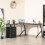 (Black) Computer Desk Storage Side Cabinet Corner Table 8