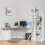 (White) Computer Desk Storage Side Cabinet Corner Table 3