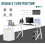 (White) Computer Desk Storage Side Cabinet Corner Table 5