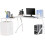 (White) Computer Desk Storage Side Cabinet Corner Table 1