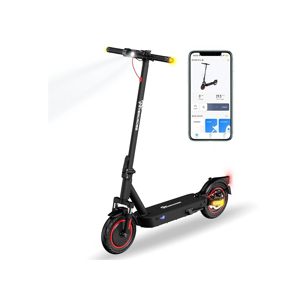 EVERCROSS EV10K PRO Electric Scooter App Control, 10 Foldable 500W Electric Scooter Adults, E-Scooter  Battery 410WH, 3 Speed Modes, LED Display