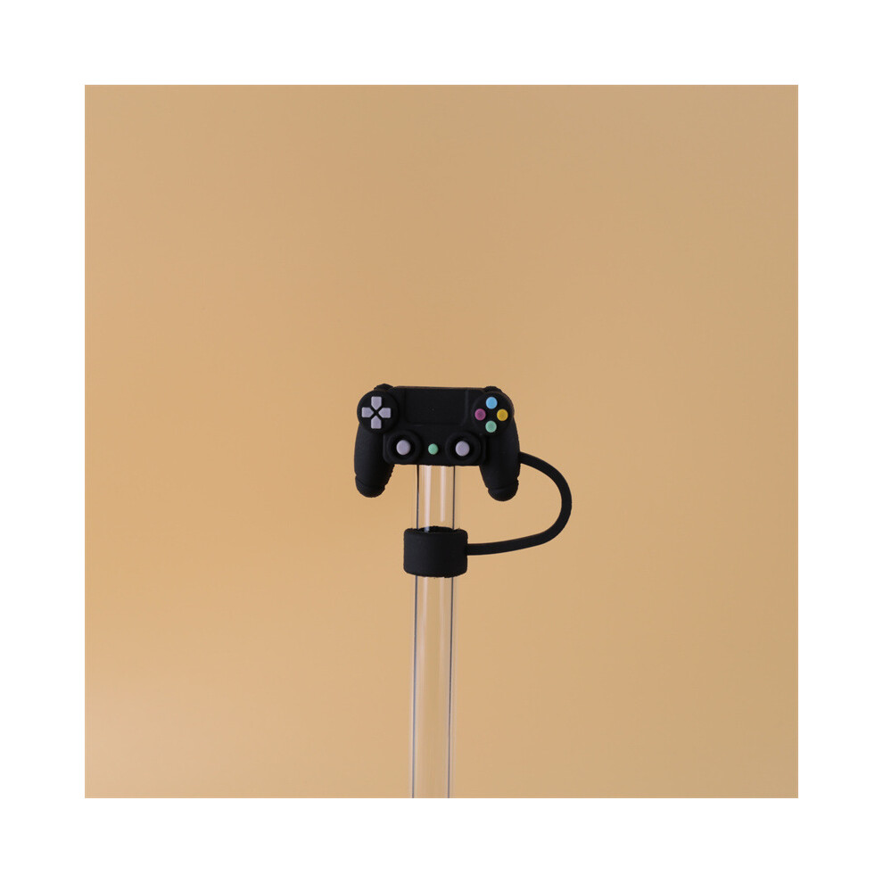 (10mm black game controller) Stanly straw cover dust cover stainless steel straw dust cover 10mm large diameter straw plug (50% postage for 4 pieces)