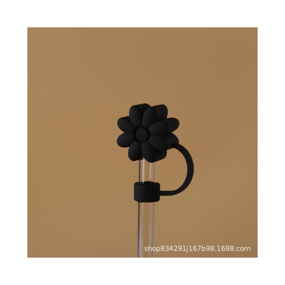 (10mm black lotus) Stanly straw cover dust cover stainless steel straw dust cover 10mm large diameter straw plug (50% postage for 4 pieces)