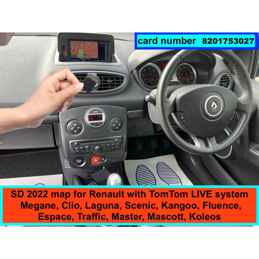 Renault CARMINAT LIVE Navigation SD 2024 card Sat Nav Map 8201753027