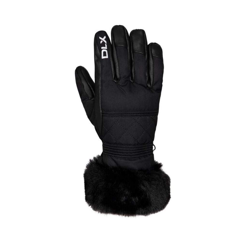 (M, Black) Trespass Womens/Ladies Dirin Leather Ski Gloves