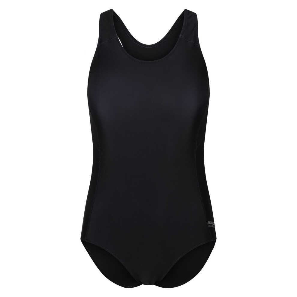 (14 UK, Black) Regatta Womens/Ladies Active II One Piece Swimsuit