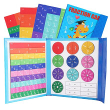 Magnetic Fraction Tiles Children Math Montessori Toys Fraction Book Set Arithmetic Teaching Aid Kids Educational Learning Toys