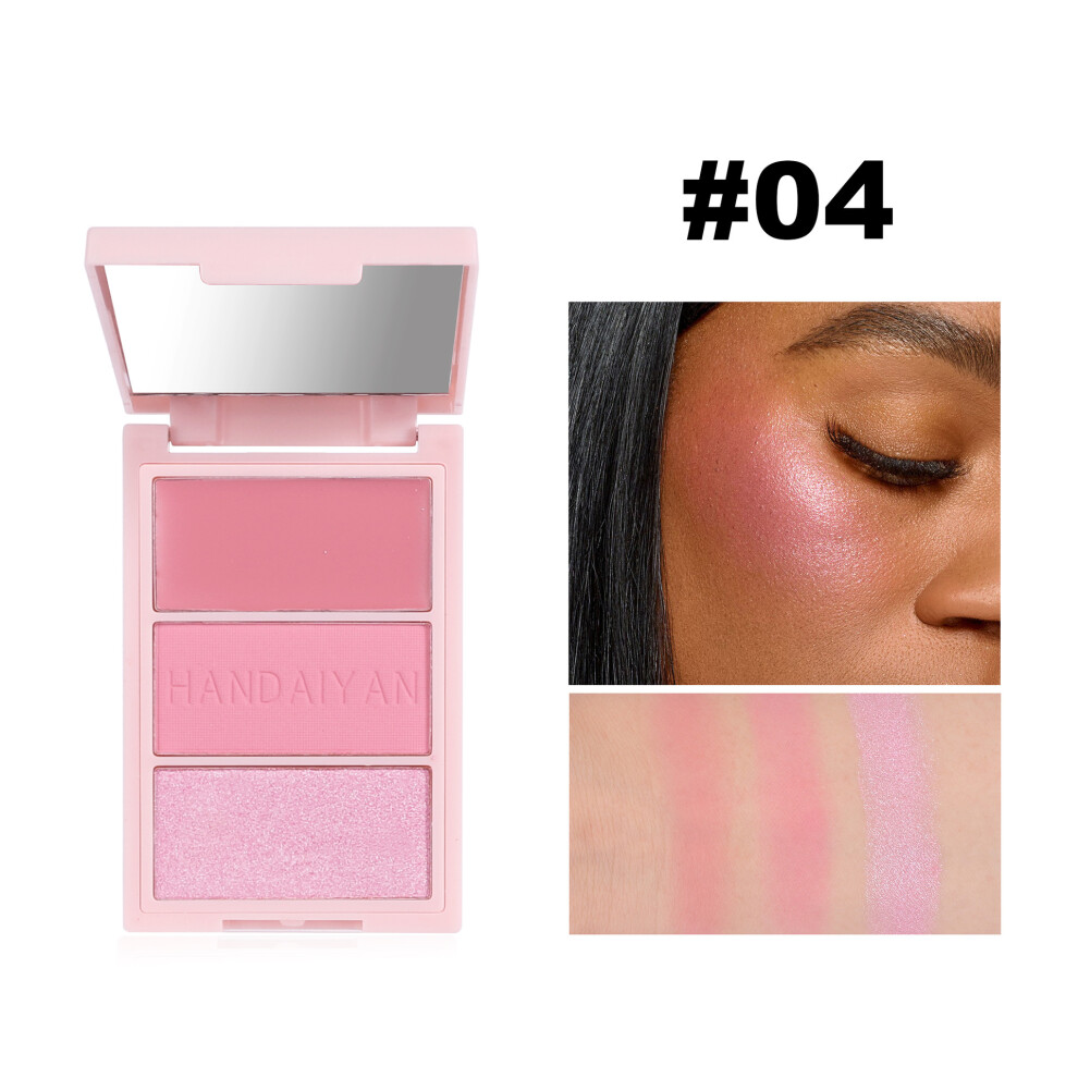 (04#) 3 in 1 Makeup Palette Blush Highlighter Contouring