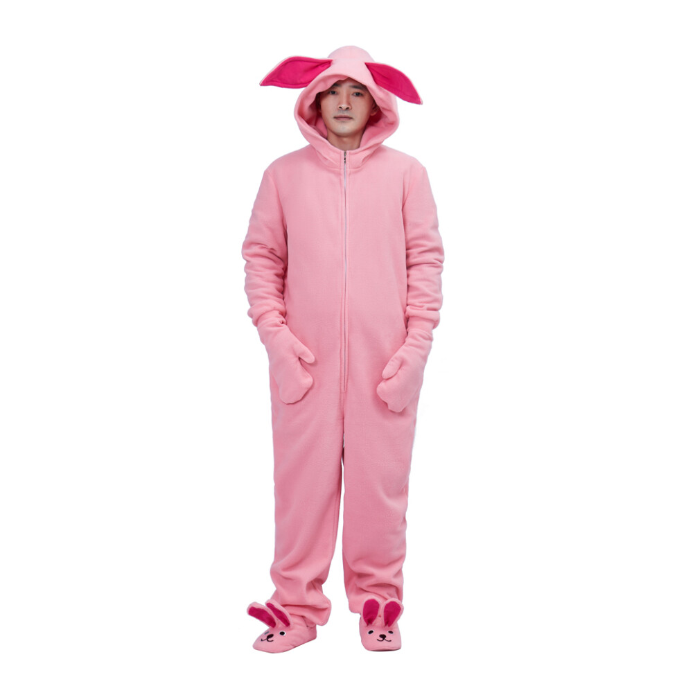 (L) Pink Rabbit Ralphie Bunny Suit Pajamas