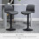 Homcom HOMCOM Barstools Set of 2, Dining Stools with Backrest and Footrest 3