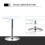 Homcom HOMCOM 60cm Adjustable Height Round Bar Table with Swivel Top White 12