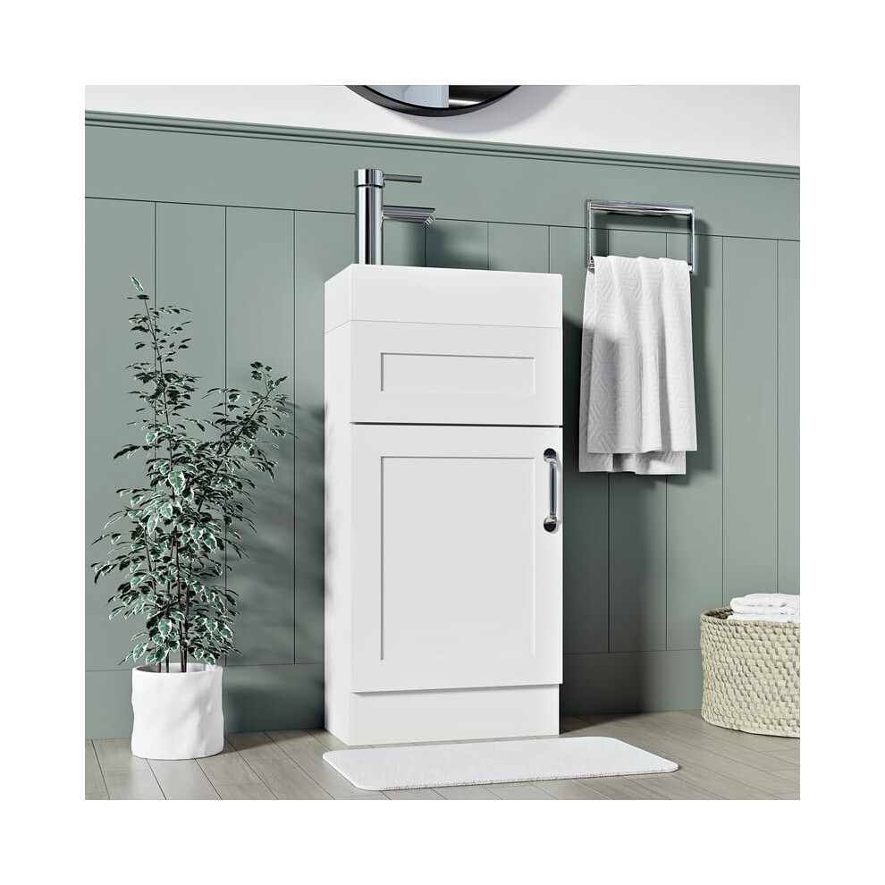 (White, Crawle) Floor Standing Bathroom Vanity Unit With Basin